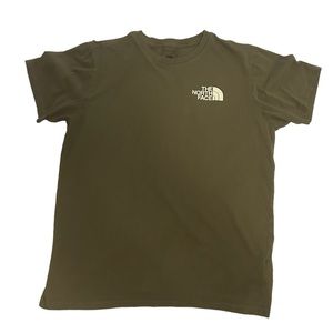 The North Face Men’s M Olive Green Short-Sleeve T-Shirt with Logo Front and Back